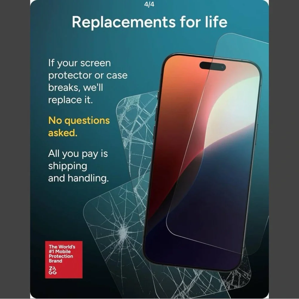 InvisibleShield Screen Protector for iPhone 16 - Green